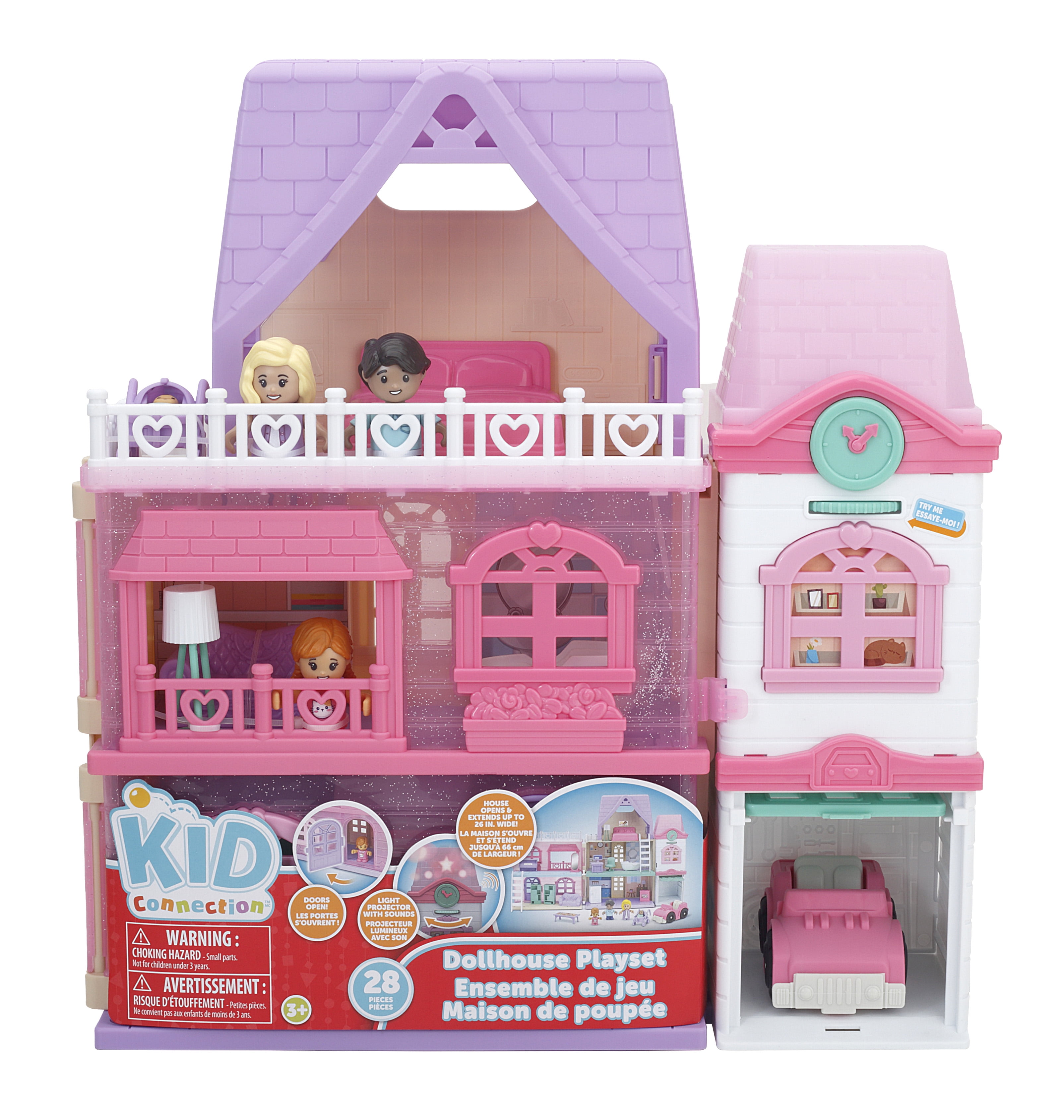 Kid Connection Doll House Play Set, 28 Pieces, KID CONNECTION PL DOLL HOUSE