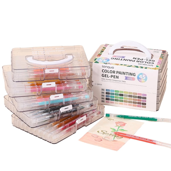 Set de 45 bolígrafos de gel KsopiaVobs, punta fina de 0,6 mm