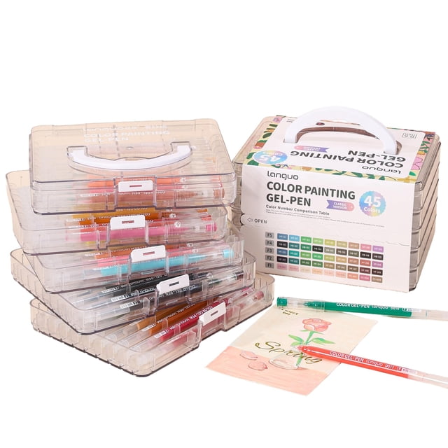 Set de 45 bolígrafos de gel KsopiaVobs, punta fina de 0,6 mm