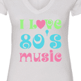 thumbnail image 4 of Inktastic I Love 80's Music Women's V-Neck T-Shirt, 4 of 5