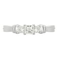 thumbnail image 4 of 1/2 Carat T.W. Princess Diamond 14K White Gold 3 Stone Engagement Ring. (J/I2-I3), 4 of 5