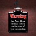 thumbnail image 2 of Warning Gun Zone Please exercise caution Red BLACK Aluminum Composite Sign, 20"x24", 2 of 9
