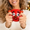 thumbnail image 3 of Red Reindeer Squishy Toy with Diy Face-Changing Design, 1-Pack, Red, for Kids and Adults, Relaxation Toy, 3 of 3