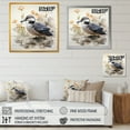 thumbnail image 4 of Designart "Nostalgic Scene of a Vintage Duck Pond" Animals Framed Wall Art - Traditional Black Duck Hallway Framed Wall Art Decor, 4 of 6