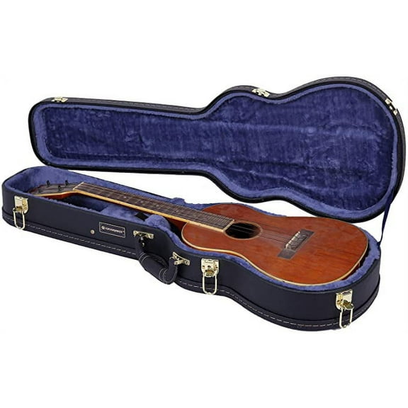 Crossrock Hard Case for 30 inches Baritone Ukulele, Deluxe Vinyl Exterior