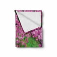 thumbnail image 2 of Japanese Soft Flannel Fleece Throw Blanket, Sakura Flowers Trees in Spring Garden Landscape Floral Pink Blossom Pattern, Cozy Plush for Indoor and Outdoor Use, 50" x 60", Pink and Green, by Ambesonne, 2 of 6