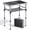 Black, variant on Anbte 3 Adjustable Height Folding Camping Table, 24" x 16" Aluminum Portable Table with Carry Handle, for Outdoor Picnic BBQ