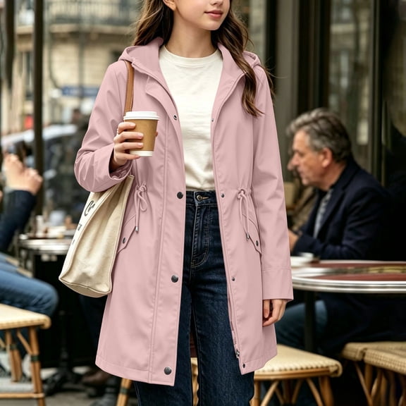 Girls Waterproof Jacket Coats Long Sleeve Hooded Outdoor Outwear Lining Interchange Jacket