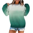thumbnail image 2 of DPTALR Chandail à Manches Longues à Col Rond pour Femmes, Imprimé, Hauts Blouse pour Dames, 2 of 4