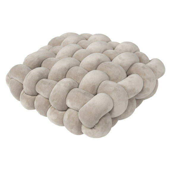 Mightlink Throw Pillow Soft Touch Comfortable Woven Plush Living Room Sofa Knot Design Cushion Home Decor for Daily Life