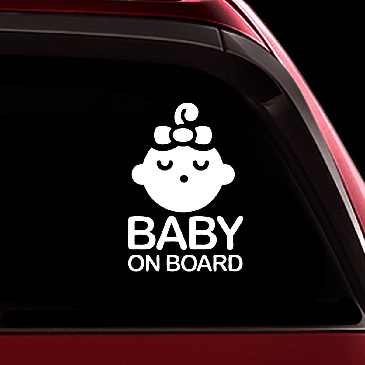 PRINCESS BABY ON BOARD PINK LOVE HEART STICKER Car Van Child Children Safety 