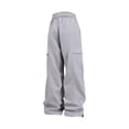 thumbnail image 5 of Afuyipoi Mens Cargo Pants Elastic Waist with Drawstring Windproof Outdoor Sports Jogger Trousers Gray Size XL, 5 of 9