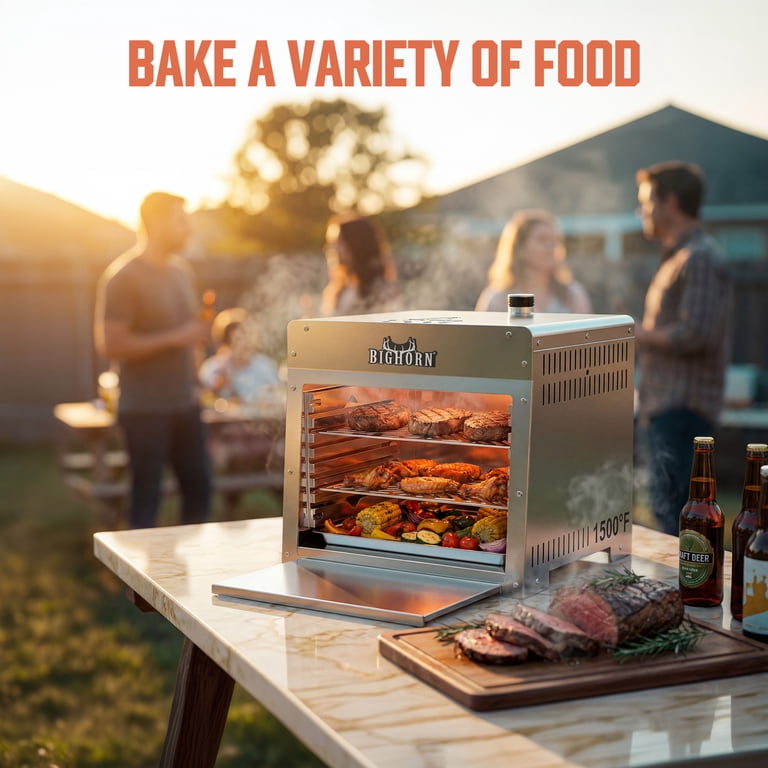 Big Horn Outdoor Portable Stainless Steel Infrared Propane Gas