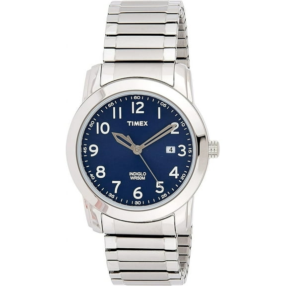 T2P132 Men's Silver Analog Watch With Blue Dial