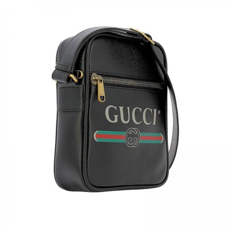 Gucci Print Messenger Bag in Black : : Fashion