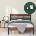 thumbnail image 1 of Zinus 39 inch Roman Bamboo and Metal Platform Bed Frame, 1 of 9