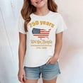 thumbnail image 2 of felwors Kids 250 Anniversary USA Shirts 250 Year American Flag Tshirt Boys and Girls Happy 250th Tee 4th of July Tops (7-8 Years,White), 2 of 5