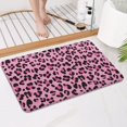 thumbnail image 4 of Pink and Black Of Leopard Print Bathroom Rugs Mat,Non Slip Microfiber Bathroom Rug,Rubber Backing,Soft Bathroom Mats for Bathroom Floor,Tub and Shower,17x27in(43x68cm), 4 of 5