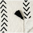 thumbnail image 5 of LR Home and Evette Rios Cream and Black Striped Cotton Throw Blanket, 50" x 60", 5 of 10