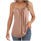 thumbnail image 5 of Camisola de manga corta para mujer, ropa interior holgada con cuello en V y color liso, de poliéster, 5 of 9