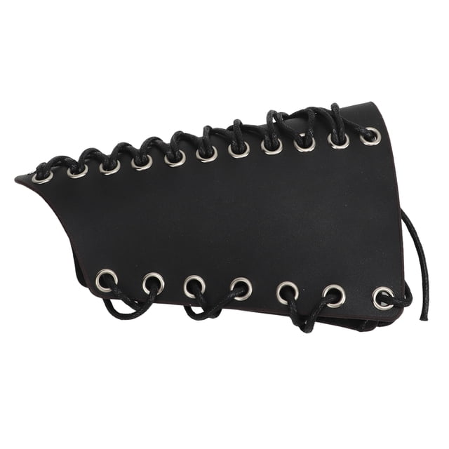 Brazo de Tiro con Arco Gurad Cuero Artificial Herramientas de protección de Brazo duraderas y respetuosas con la Piel para Tiro con Arco Negro