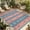 LightCoral, variant on Blue Pink Boho Outdoor Rug for Patio/Deck/Porch, Non-Slip Large Area Rug 3 x 5 Ft, Country Ethnic Abstract Geometric Striped Indoor Outdoor Rugs Washable Area Rugs, Camping Rug Carpet Runner