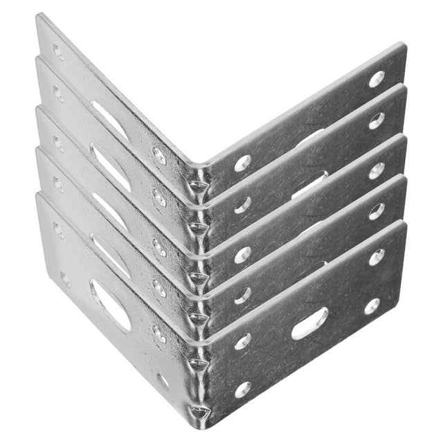 ORDDIART 5Pcs Reinforced Angle Brackets Metal L-Shape Corner Brace for Stable Fixation Home Use