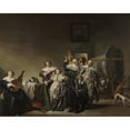 thumbnail image 3 of Pieter Codde 18x15 Black Modern Framed Museum Art Print Titled - Gallant Company (1633), 3 of 5