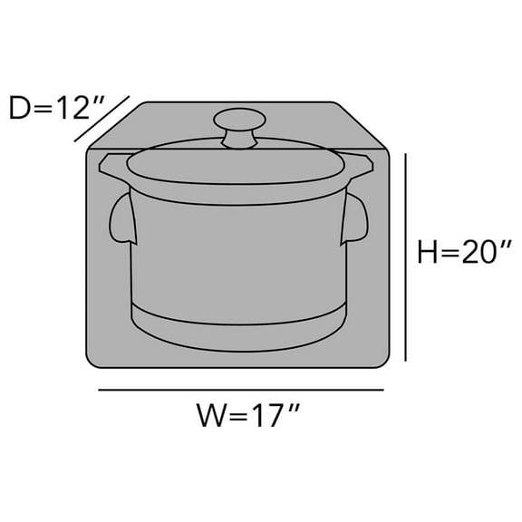 Drevy Keepsakes – Slow Cooker Cover – Dust Protection - Stain Resistant - Washable – Appliance Cover-Slate