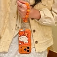 thumbnail image 4 of Leather Orange Hello Kitty For Apple Phone Case 17 Pro Max 16 15 Pro 14 13 Phone Case With Accessories, 4 of 10