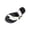 White, variant on DeHolifer Women's Sandals Strappy Leather Flats Sandal Cute Dressy Toe Ring Open Toe Slip on Slide Sandals