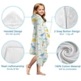 thumbnail image 7 of Colorful Dinosaur and Tropical Pattern Hooded Bath Towel，50"x30" for Ages 3 To 12 Kids, Quick Dry Lightweight Soft Microfiber Hood Beach Towel Cover Up for Kids, 7 of 7