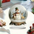 thumbnail image 4 of Christmas Crystal Ball Ornament, 2D Acrylic Snow Globe Style Desktop Decor for Office Home Shelf Holiday Decoration(C), 4 of 6