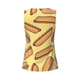 thumbnail image 5 of Xecao Hot Dogs print women's scoop neck, loose-fit workout tank tops for the gym., 5 of 9