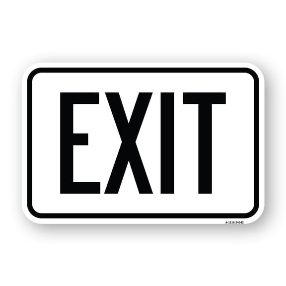 SignMission A-1218-24042 12 x 18 in. Aluminum Sign - Exit 1