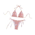 thumbnail image 4 of Abbracc Women's Triangle Bikini Set Backless Bathing Suit for Swim Pool Summer Party D, 4 of 9
