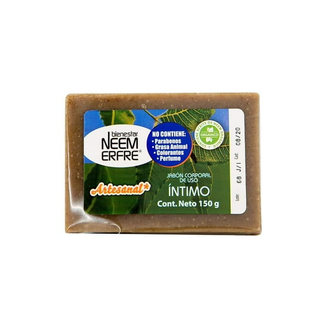 Jabón intimo o pieles muy sensibles natural y artesanal Bienestar NEEM ERFRE 150g