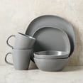 thumbnail image 2 of Stone Lain Abigail Stoneware Dish Set, 32-Piece Dishes for 8, Gray Basket Weave, 2 of 6