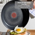 thumbnail image 2 of Essentials Stainless Steel Fry Pan w/Non Stick Coating 10.5 Inch, Induction Compatible, Oven Safe 350F, Heat Indicator, Nonstick Frying Pan, Versatile Skillet, Dishwasher Safe, Silver/Blue, 2 of 7