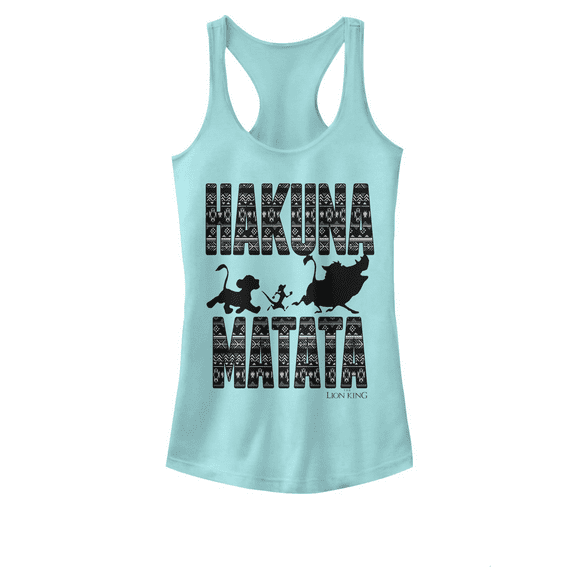 Junior's Lion King Hakuna Matata  Racerback Tank Top Cancun Medium