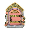 Hinged Fairy Door w/ Secret Inscription (Pink), Look beautiful on its own tucked among plants and flowers By Gift Craft
