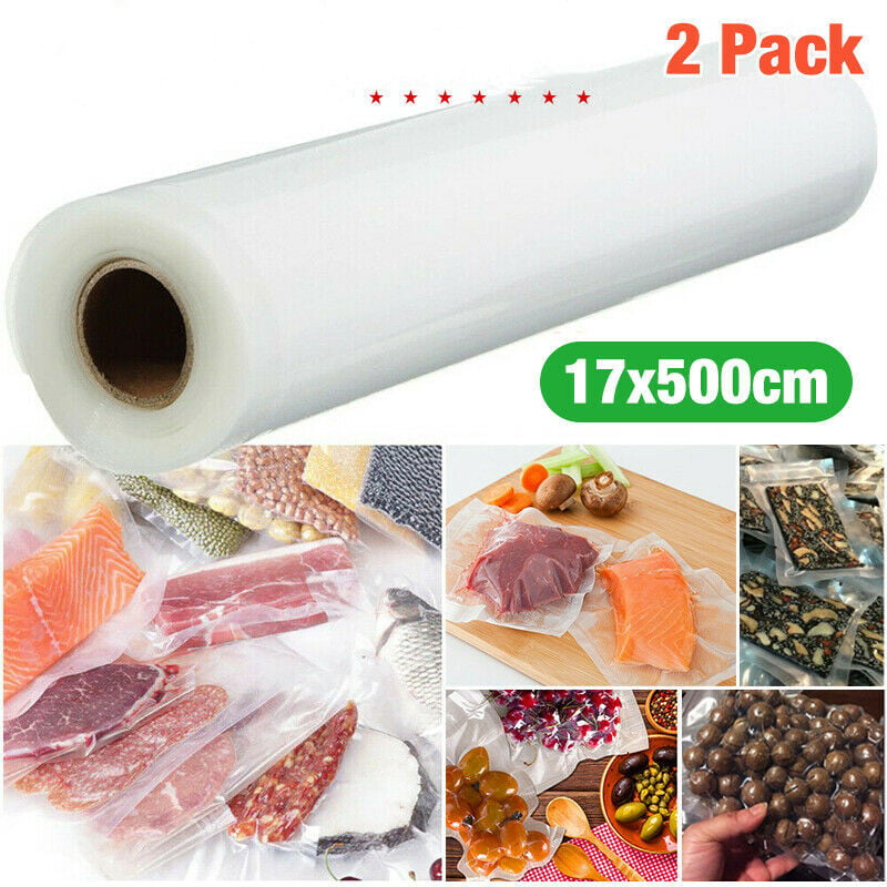 2 Pack 7"x196' Universal Embossed Vacuum Sealer Bags Food Seal Storage Saver USA 