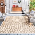thumbnail image 3 of Safavieh Courtyard Alvin Geometric Indoor/Outdoor Area Rug, Brown/Bone, 7'10" x 7'10" Square, 3 of 11