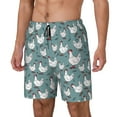 thumbnail image 2 of Uemuo Funny Chicken Pattern Mens Swim Trunks Quick Dry Board Shorts with Mesh Lining, Stretch Beach Shorts Quick Dry No-Chafing Board Shorts-, 2 of 9