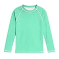 thumbnail image 3 of MKOSPLRT Boys Girls Long Sleeve Rash Guard Solid Color Sun Protection Quick Dry Swim Shirt for Beach 3-14Y, 3 of 10