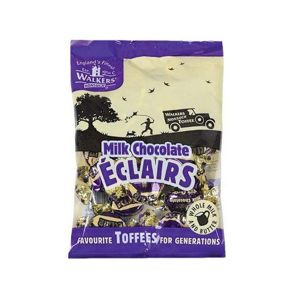 Milk Chocolate Toffee Eclairs, Walkers Milk Chocolate Eclairs 150g