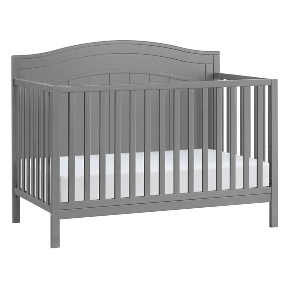 Oxford Baby North Bay 4-in-1 Convertible Crib, Dove Gray, GREENGUARD Gold Certified, Wooden Crib