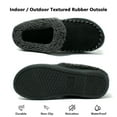thumbnail image 5 of Needbo Men's Moccasin Slippers Microsuede Whipstitch Sherpa Lining Indoor Ourdoor Microfiber House Comfort Memory Foam Slip on Shoes Black, Size 12-13, 5 of 7