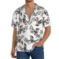 thumbnail image 3 of Wukai Bird Men's Casual Short-Sleeve Button Down Shirt - Lightweight Summer Dress Shirt for Daily Wear-3X-Large, 3 of 7