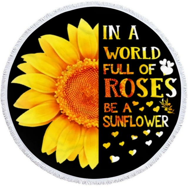 Round Pattern Beach Swimming Pool Household Shower Towel Blanket Yoga Mat